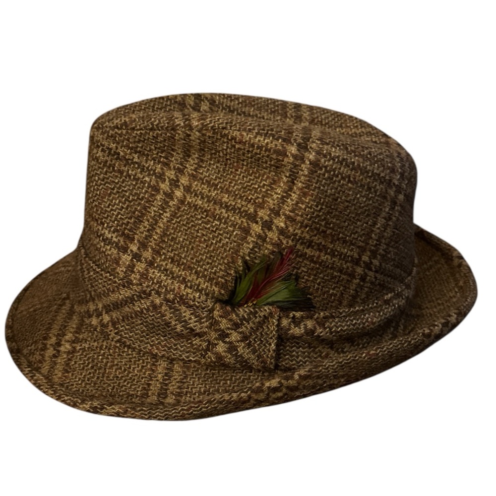 Vintage Stetson Fedora Hat Cork Sz 7 3/8 Green Houndstooth
Union United Hatters